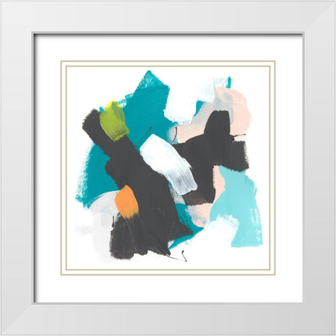 Side Line IV White Modern Wood Framed Art Print with Double Matting by Vess, June Erica