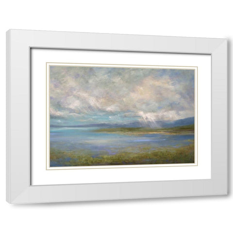 South Bay Lights  White Modern Wood Framed Art Print with Double Matting by Finch, Sheila