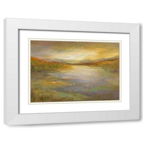 Foothills White Modern Wood Framed Art Print with Double Matting by Finch, Sheila