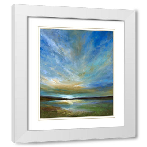 Updraft White Modern Wood Framed Art Print with Double Matting by Finch, Sheila