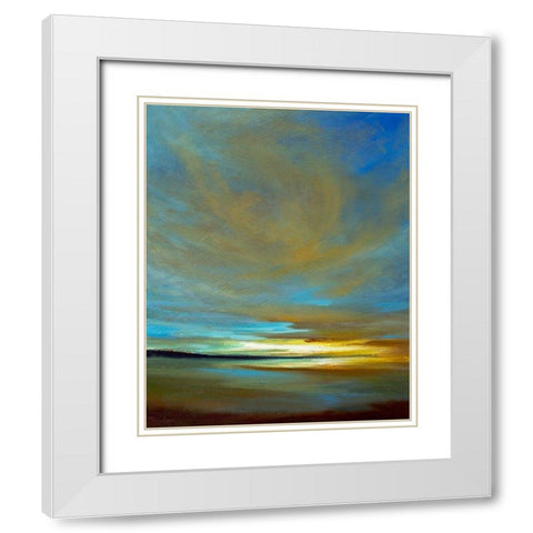 Dusk #4 White Modern Wood Framed Art Print with Double Matting by Finch, Sheila