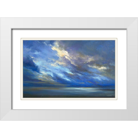 Coastal Sky #2 White Modern Wood Framed Art Print with Double Matting by Finch, Sheila