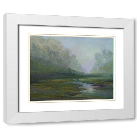 Early Morning Fog White Modern Wood Framed Art Print with Double Matting by Finch, Sheila