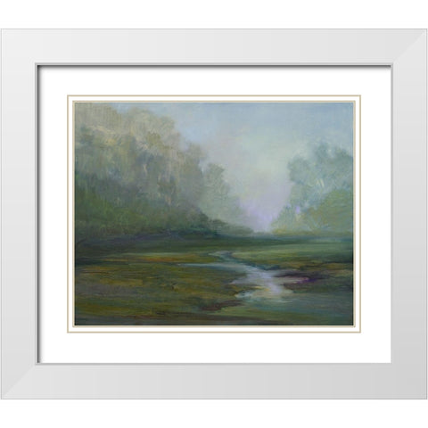 Early Morning Fog White Modern Wood Framed Art Print with Double Matting by Finch, Sheila