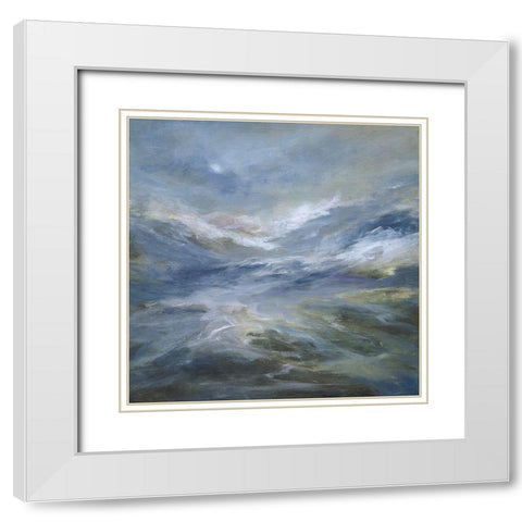 Calming of the Sea White Modern Wood Framed Art Print with Double Matting by Finch, Sheila