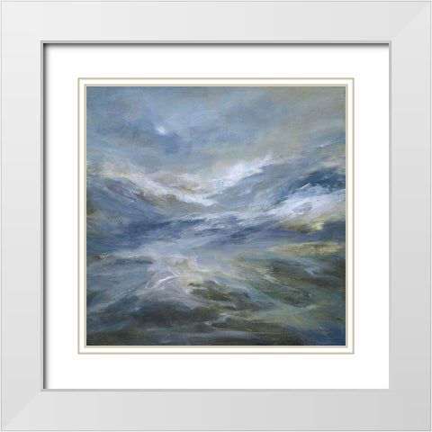 Calming of the Sea White Modern Wood Framed Art Print with Double Matting by Finch, Sheila