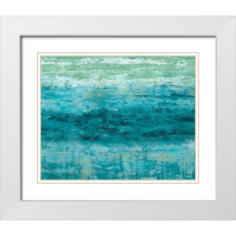 Aegean Seas I White Modern Wood Framed Art Print with Double Matting by Chandler, Sharon