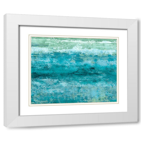 Aegean Seas II White Modern Wood Framed Art Print with Double Matting by Chandler, Sharon
