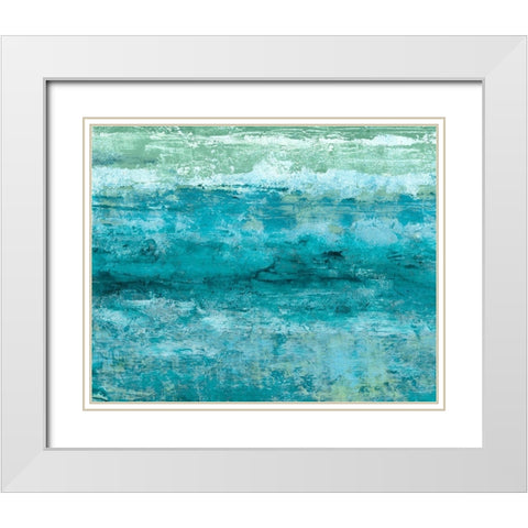 Aegean Seas II White Modern Wood Framed Art Print with Double Matting by Chandler, Sharon
