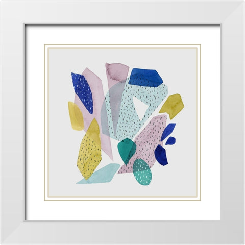 Terrazzo Drift II White Modern Wood Framed Art Print with Double Matting by Popp, Grace