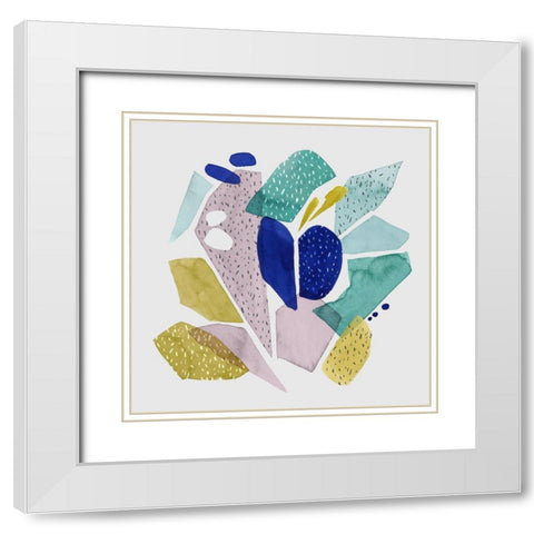 Terrazzo Drift III White Modern Wood Framed Art Print with Double Matting by Popp, Grace