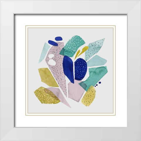 Terrazzo Drift III White Modern Wood Framed Art Print with Double Matting by Popp, Grace