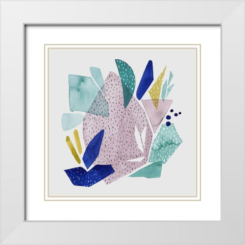 Terrazzo Drift IV White Modern Wood Framed Art Print with Double Matting by Popp, Grace