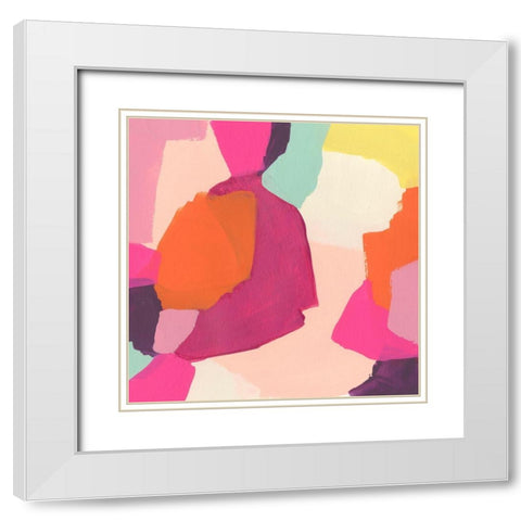 Pink Slip I White Modern Wood Framed Art Print with Double Matting by Vess, June Erica