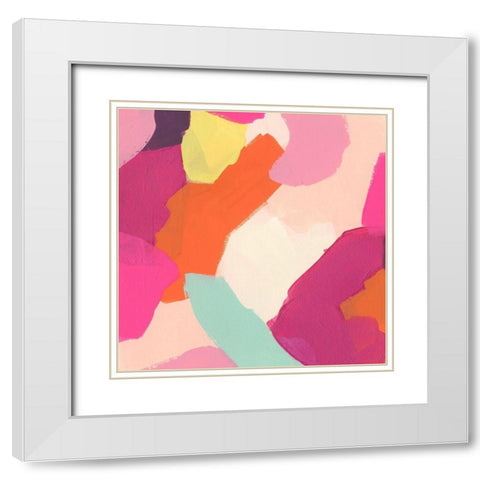 Pink Slip IV White Modern Wood Framed Art Print with Double Matting by Vess, June Erica