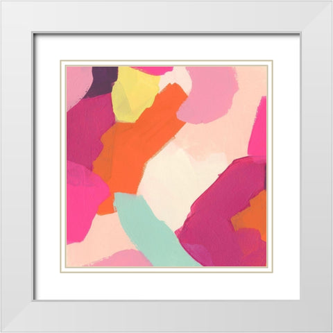 Pink Slip IV White Modern Wood Framed Art Print with Double Matting by Vess, June Erica