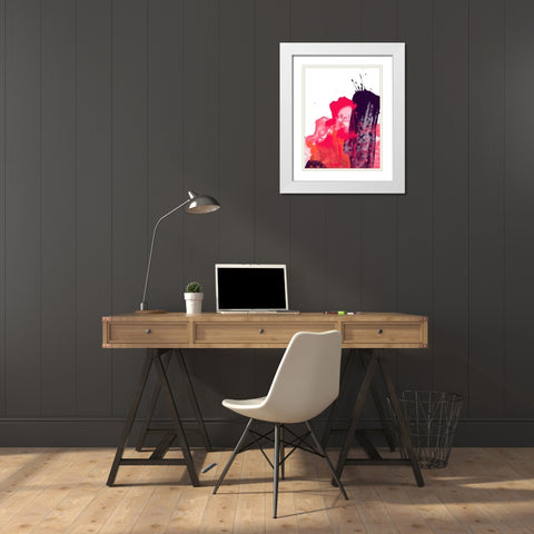 Liquid Swatch II White Modern Wood Framed Art Print with Double Matting by Vess, June Erica