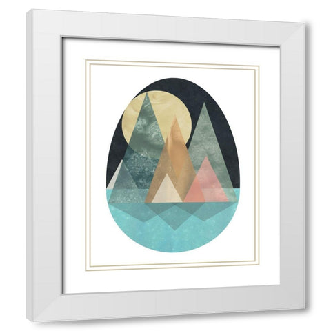 Terra Forms I White Modern Wood Framed Art Print with Double Matting by Vess, June Erica