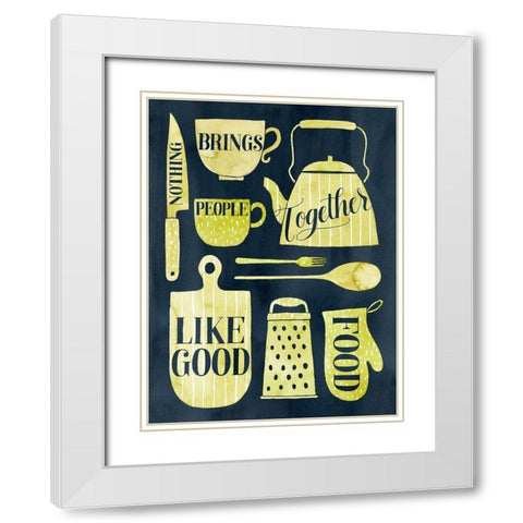 Food for the Soul I White Modern Wood Framed Art Print with Double Matting by Popp, Grace