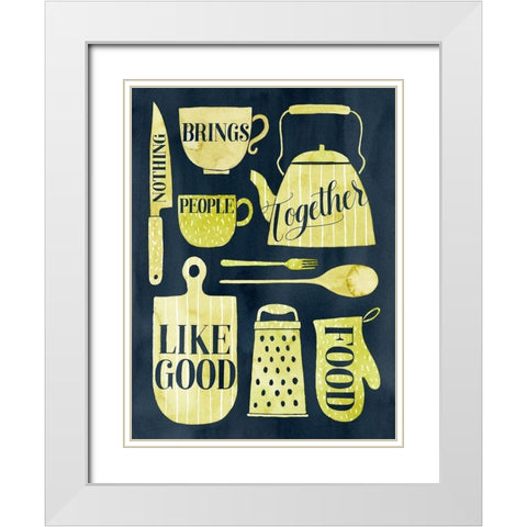 Food for the Soul I White Modern Wood Framed Art Print with Double Matting by Popp, Grace