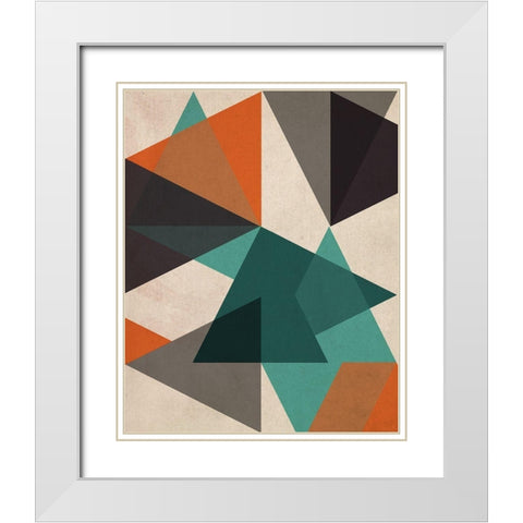 In Between I White Modern Wood Framed Art Print with Double Matting by Vess, June Erica