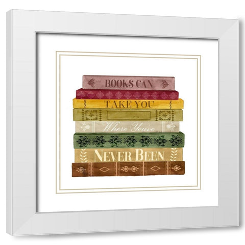 Book Lover II White Modern Wood Framed Art Print with Double Matting by Popp, Grace