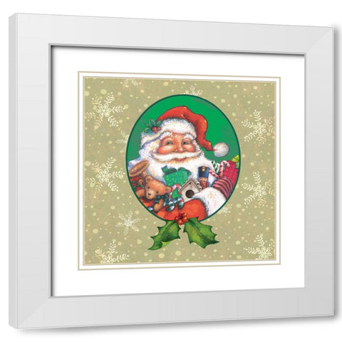 Classic Santa II White Modern Wood Framed Art Print with Double Matting by Eisner, Viv