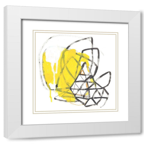 Acquisition I White Modern Wood Framed Art Print with Double Matting by Vess, June Erica
