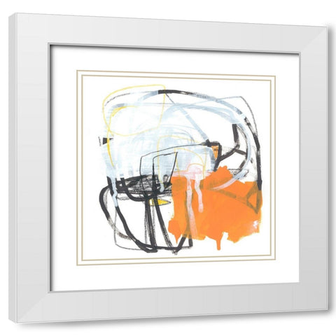 Acquisition II White Modern Wood Framed Art Print with Double Matting by Vess, June Erica
