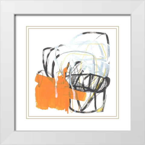 Acquisition III White Modern Wood Framed Art Print with Double Matting by Vess, June Erica