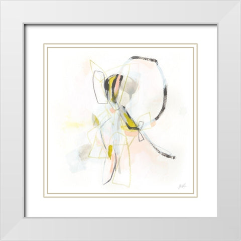 Open Integer I White Modern Wood Framed Art Print with Double Matting by Vess, June Erica