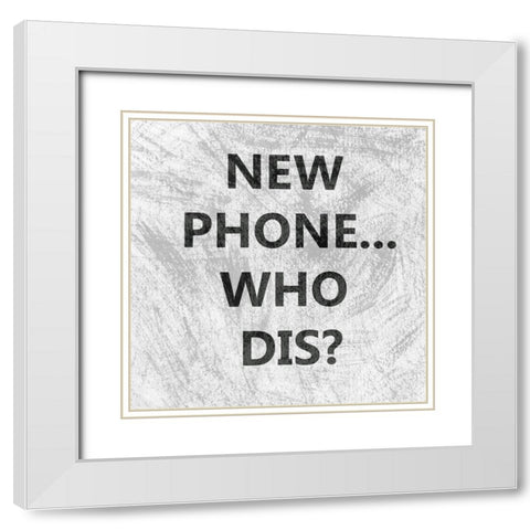 Phone Snark I White Modern Wood Framed Art Print with Double Matting by Chandler, Sharon