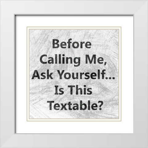 Phone Snark II White Modern Wood Framed Art Print with Double Matting by Chandler, Sharon