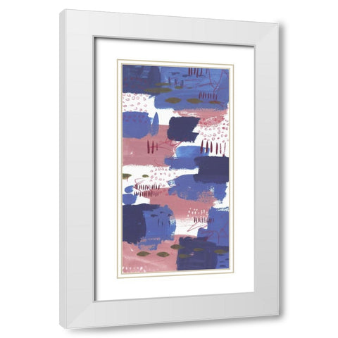 The Movement I White Modern Wood Framed Art Print with Double Matting by Wang, Melissa