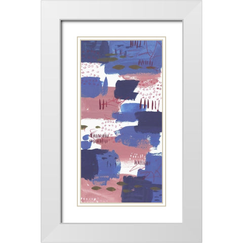 The Movement I White Modern Wood Framed Art Print with Double Matting by Wang, Melissa