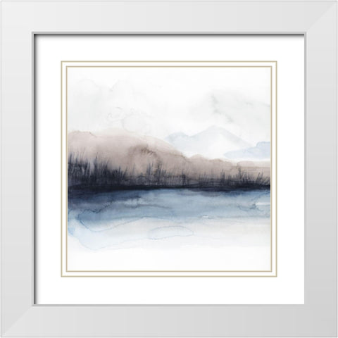 Horizon Shadow II White Modern Wood Framed Art Print with Double Matting by Popp, Grace