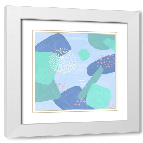 Spaces Between I White Modern Wood Framed Art Print with Double Matting by Wang, Melissa