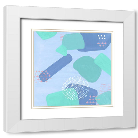 Spaces Between II White Modern Wood Framed Art Print with Double Matting by Wang, Melissa