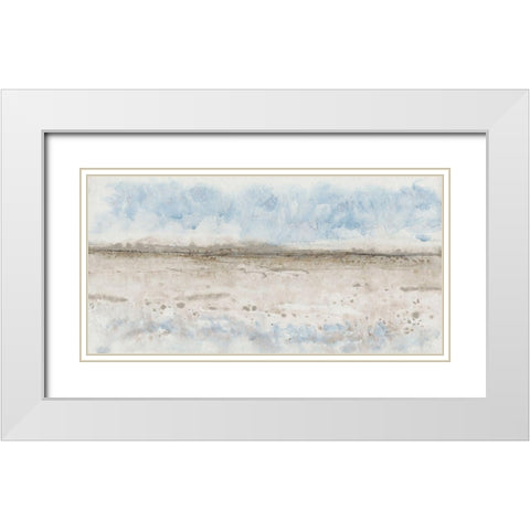 Horizon Edge I White Modern Wood Framed Art Print with Double Matting by OToole, Tim