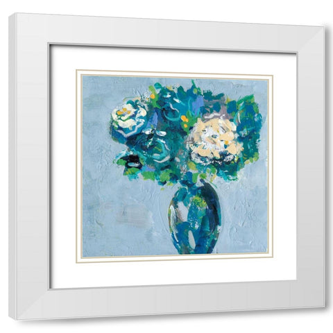 Chaos Floral II White Modern Wood Framed Art Print with Double Matting by Moore, Regina
