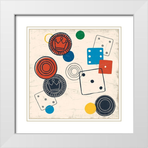 Game Time IV White Modern Wood Framed Art Print with Double Matting by Vess, June Erica