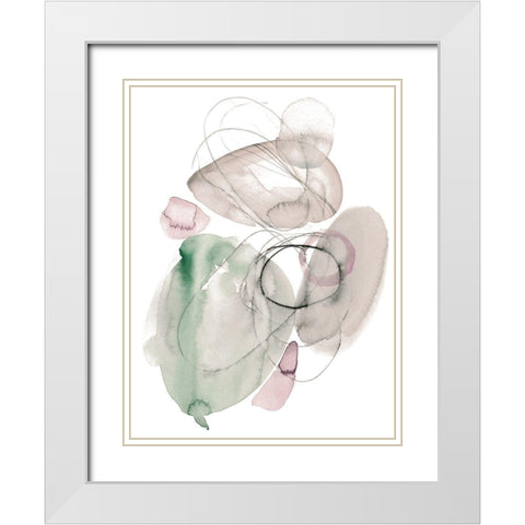 Sea Glass Stack II White Modern Wood Framed Art Print with Double Matting by Parker, Jennifer Paxton