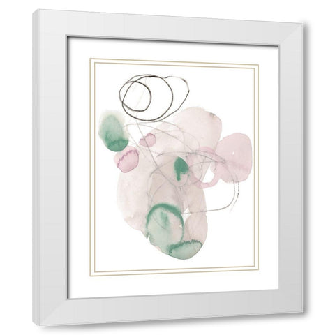 Sea Glass Stack IV White Modern Wood Framed Art Print with Double Matting by Parker, Jennifer Paxton