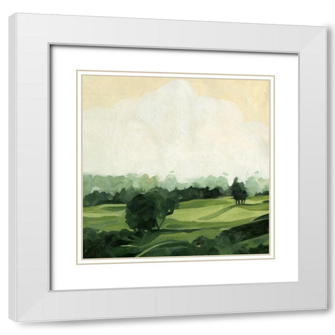 Olive Afternoon I White Modern Wood Framed Art Print with Double Matting by Scarvey, Emma