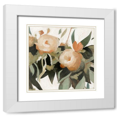 Floral Disarray I White Modern Wood Framed Art Print with Double Matting by Scarvey, Emma