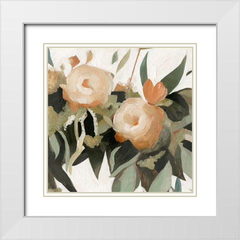 Floral Disarray I White Modern Wood Framed Art Print with Double Matting by Scarvey, Emma