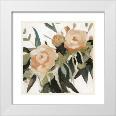 Floral Disarray III White Modern Wood Framed Art Print with Double Matting by Scarvey, Emma