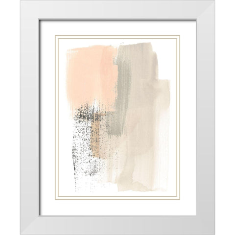 Blush Abstract I White Modern Wood Framed Art Print with Double Matting by Vess, June Erica