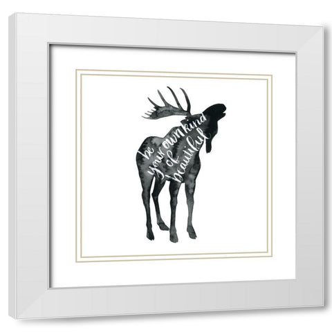 Wise Walker IV White Modern Wood Framed Art Print with Double Matting by Popp, Grace