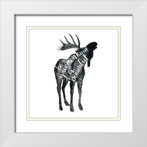 Wise Walker IV White Modern Wood Framed Art Print with Double Matting by Popp, Grace
